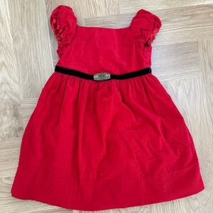 Ralph Lauren Red Corduroy Party Dress